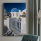 Santorini Sidewalk Premium Gallery Wrapped Canvas - Ready to Hang