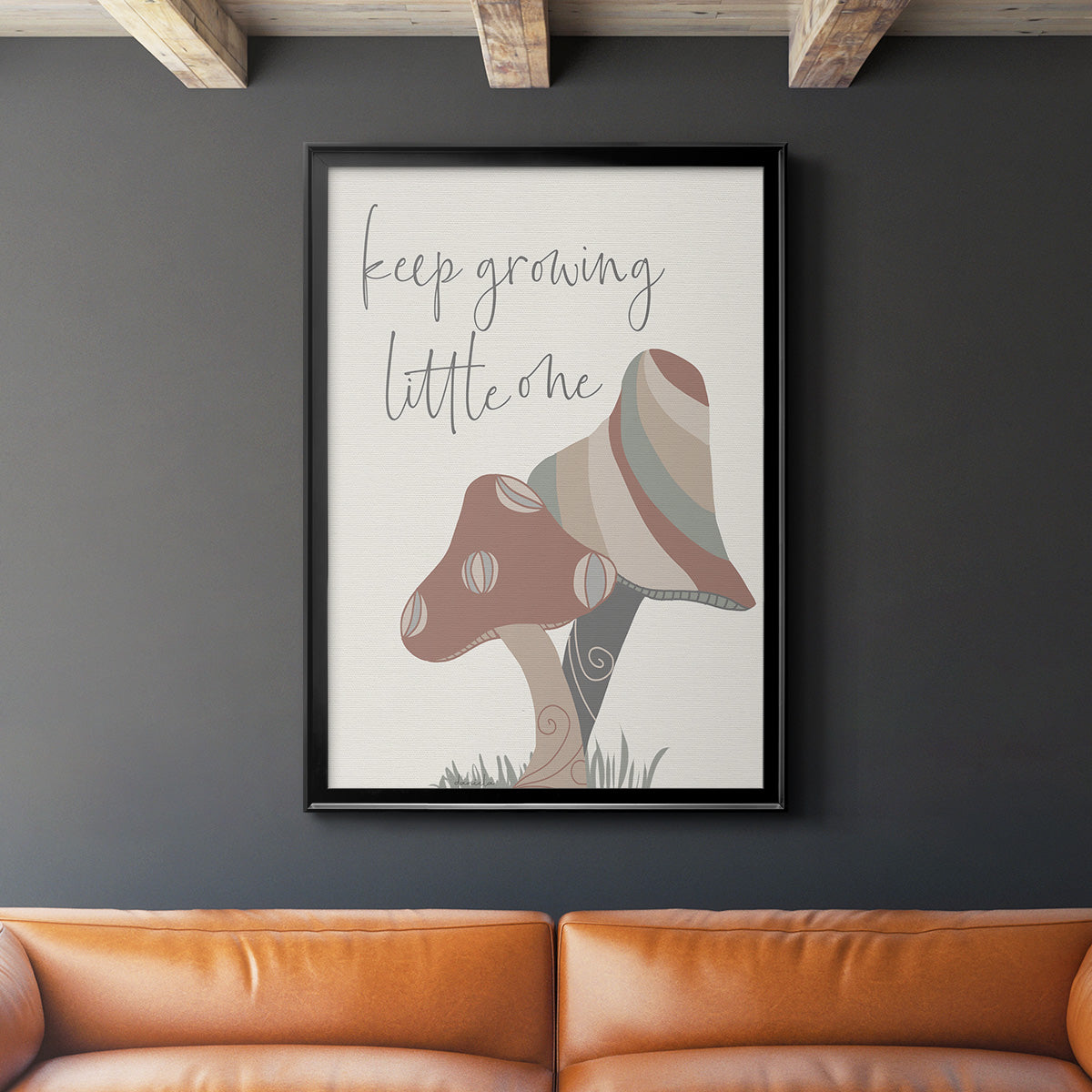 Keep Growing - Modern Framed Canvas Print