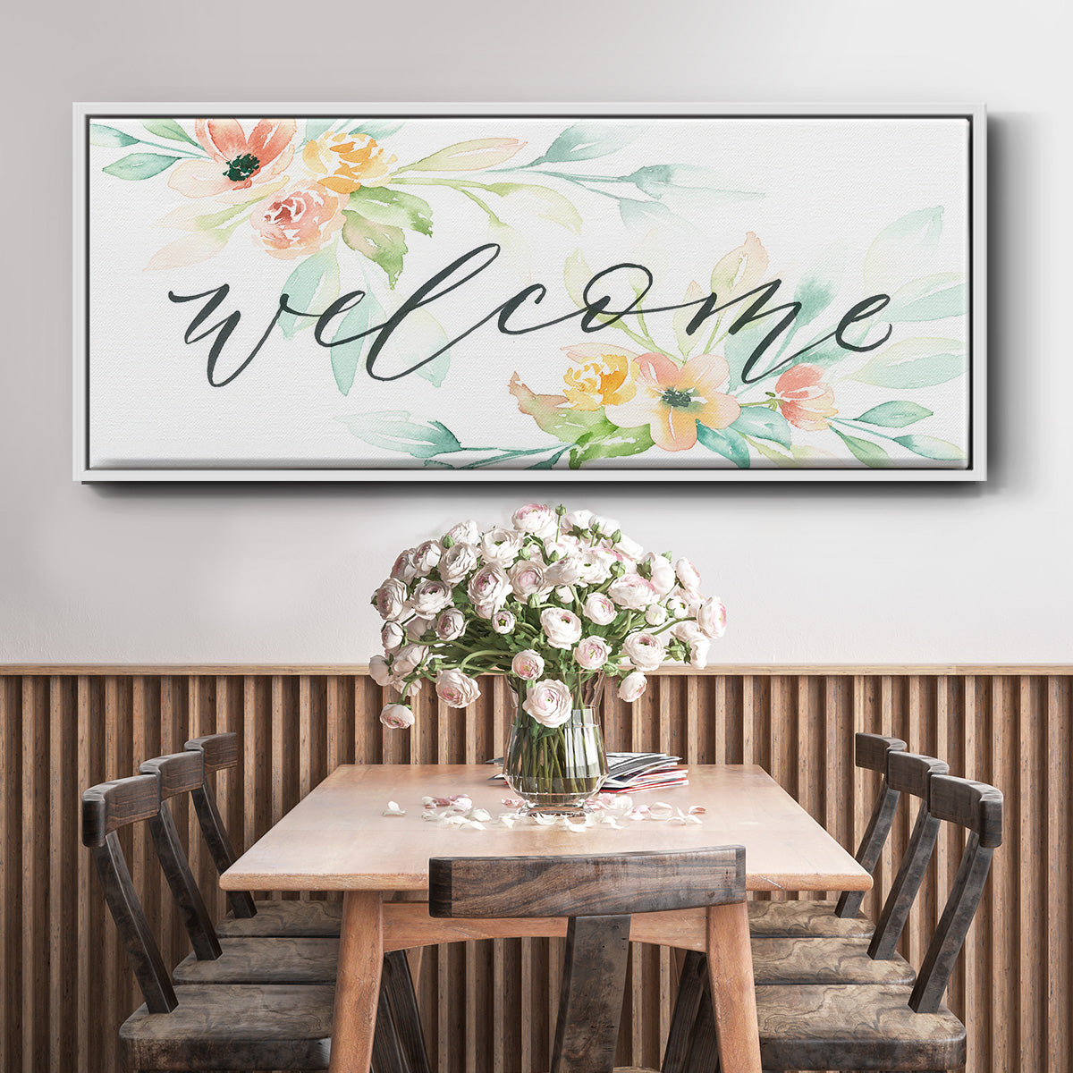 Welcome - Floater Framed Canvas Print