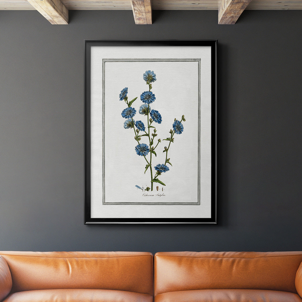 Soft Botanical I - Modern Framed Canvas Print