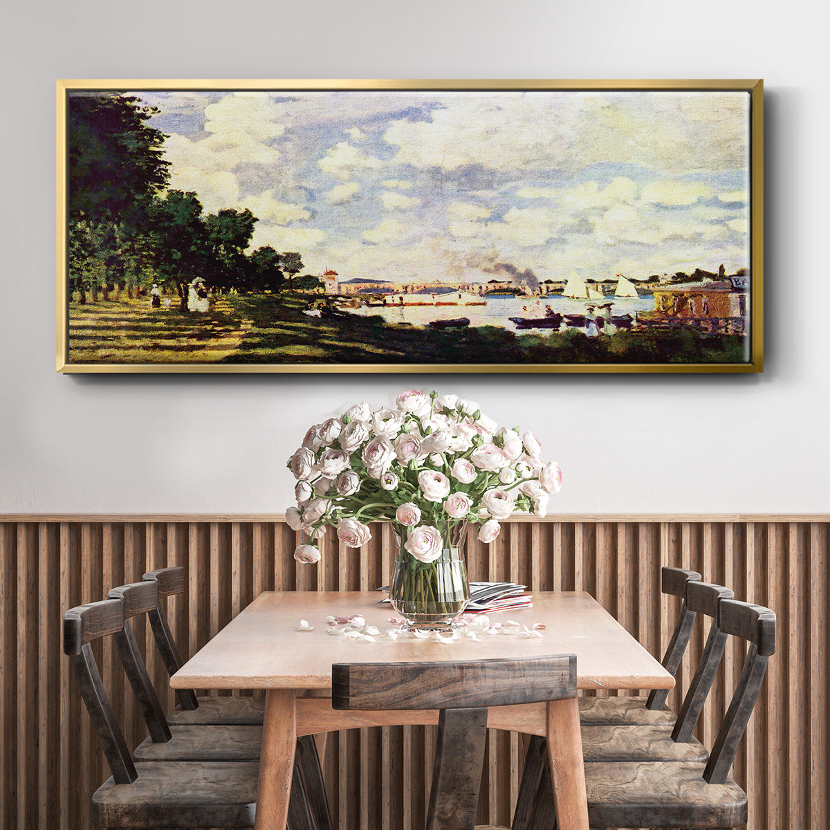 Sailing at Argenteuil - Floater Framed Canvas Print