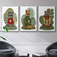 Hot Chocolate Bear - Framed Premium Gallery Wrapped Canvas L Frame 3 Piece Set - Ready to Hang