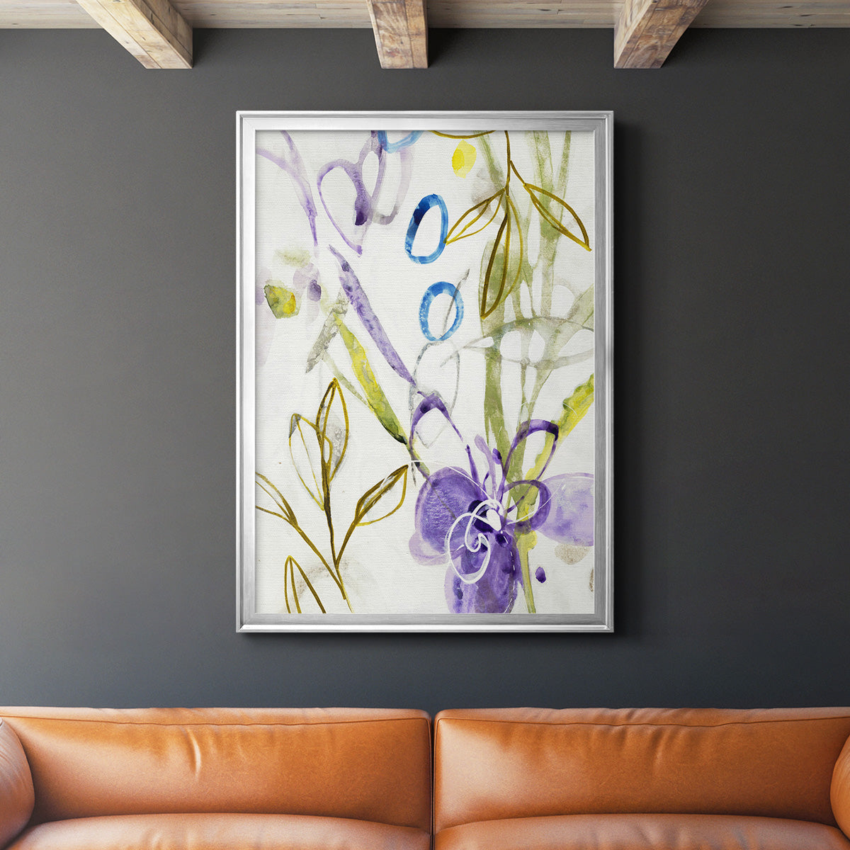 On A Whim II - Modern Framed Canvas Print