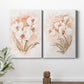 White and Coral Orchid I Premium Gallery Wrapped Canvas - Ready to Hang - Set of 2 - 8 x 12 Each