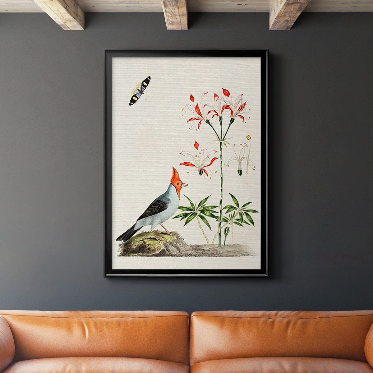 Bird in Habitat I - Modern Framed Canvas Print