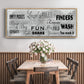 Laundry Rules - Floater Framed Canvas Print
