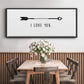 Love Arrow I - Floater Framed Canvas Print