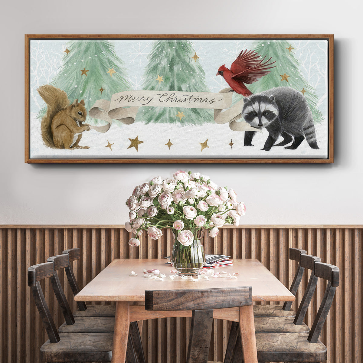 Christmas in the Forest Collection D - Floater Framed Canvas Print