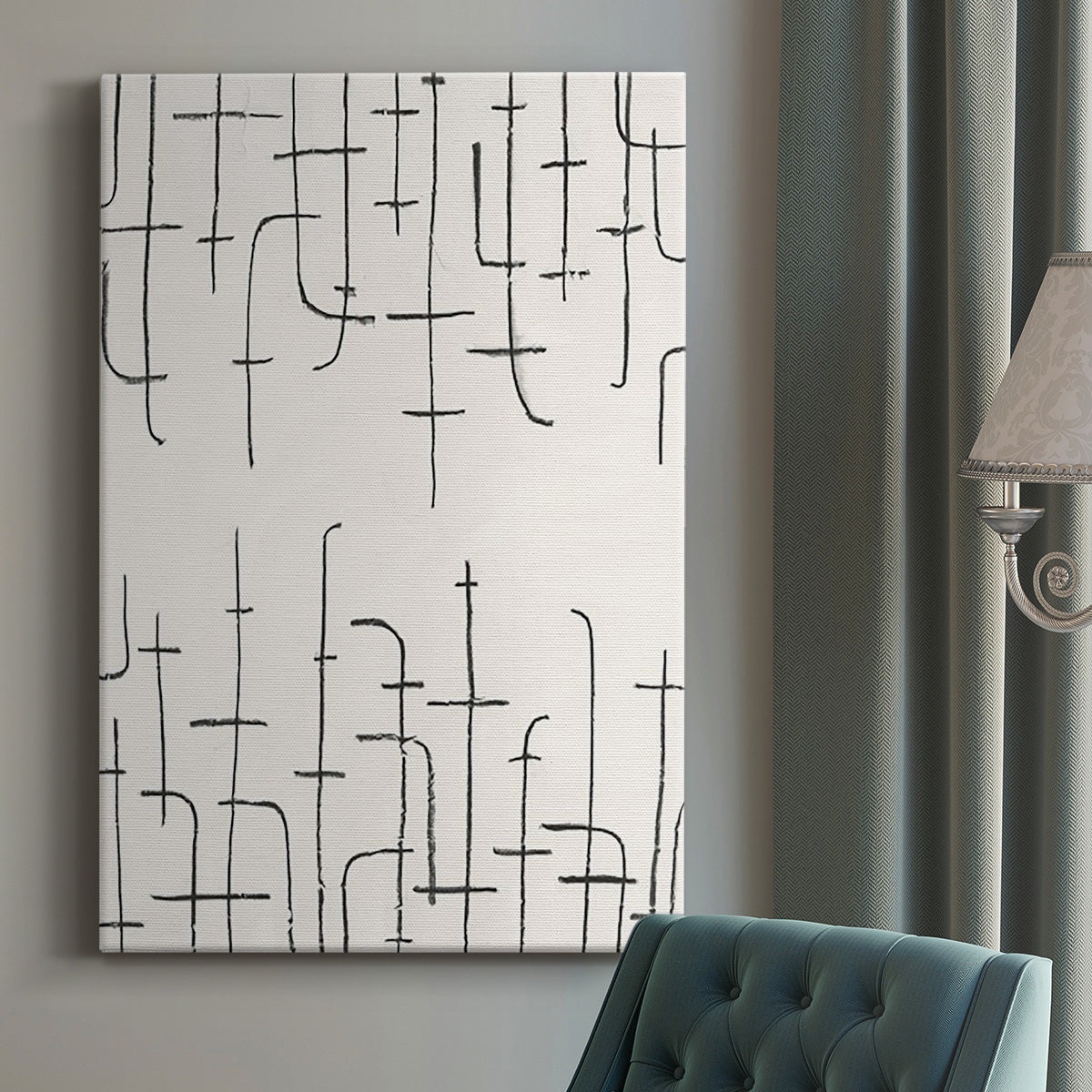 Vertical Arrangement I Premium Gallery Wrapped Canvas - Ready to Hang