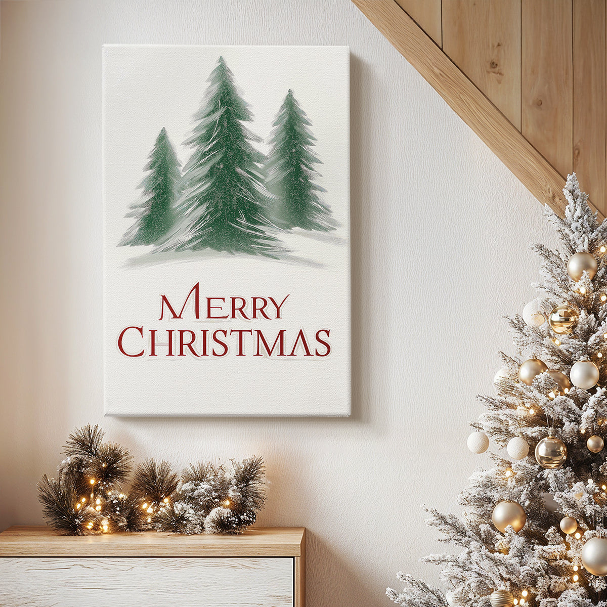 Frostlit Snow Blessing - Canvas Art Print