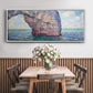 The Manneport at High Tide, 1885 - Floater Framed Canvas Print
