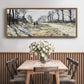 The Road, Effect of Snow at Sunset, 1869 - Floater Framed Canvas Print