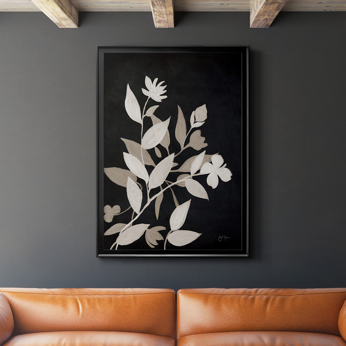 Midnight Silhouette I - Modern Framed Canvas Print