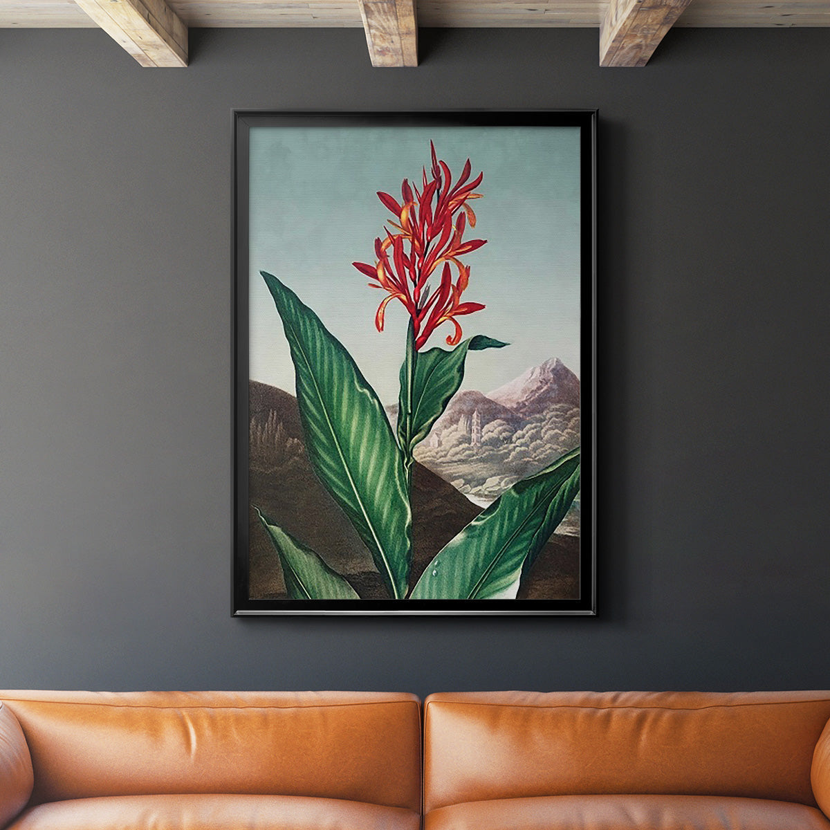 Temple of Flora I - Modern Framed Canvas Print