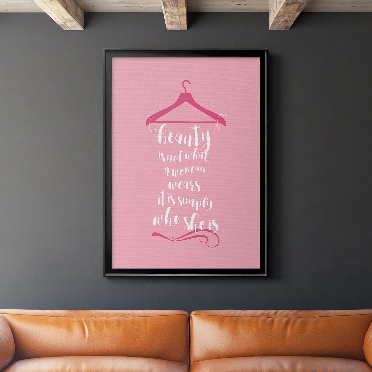 Beauty in Pink - Modern Framed Canvas Print