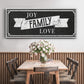 Joy Family Love - Floater Framed Canvas Print
