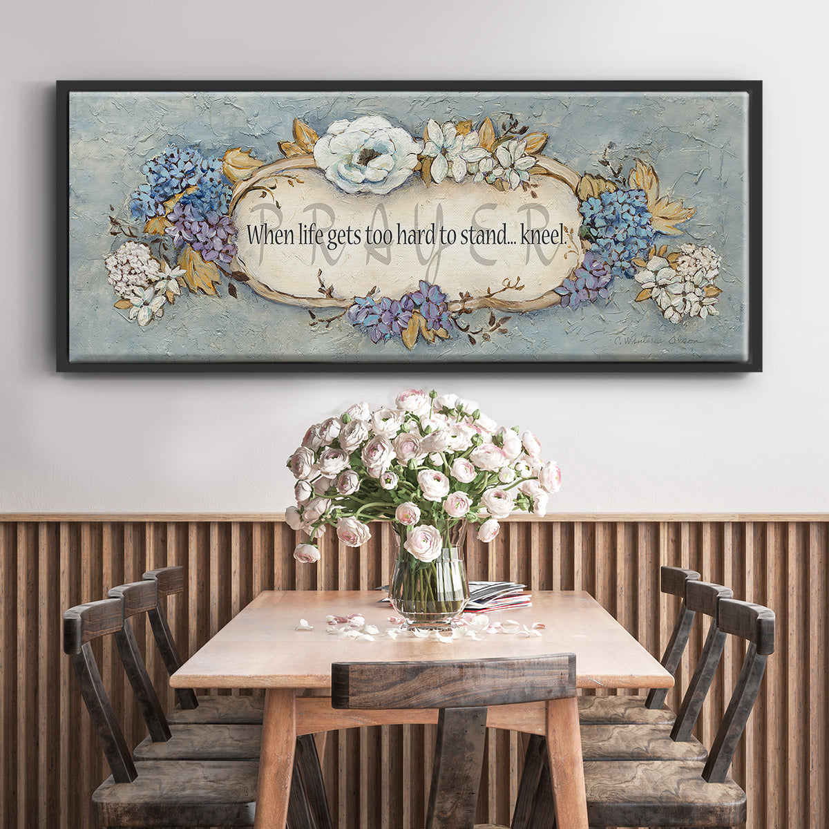 Prayer - Floater Framed Canvas Print