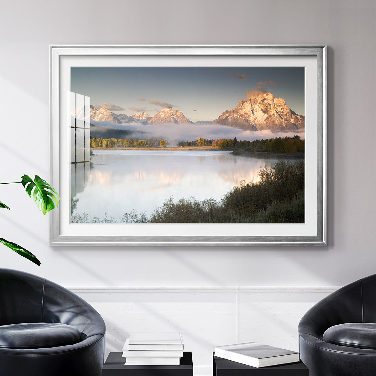 Snake River Fog - Modern Framed Art Print