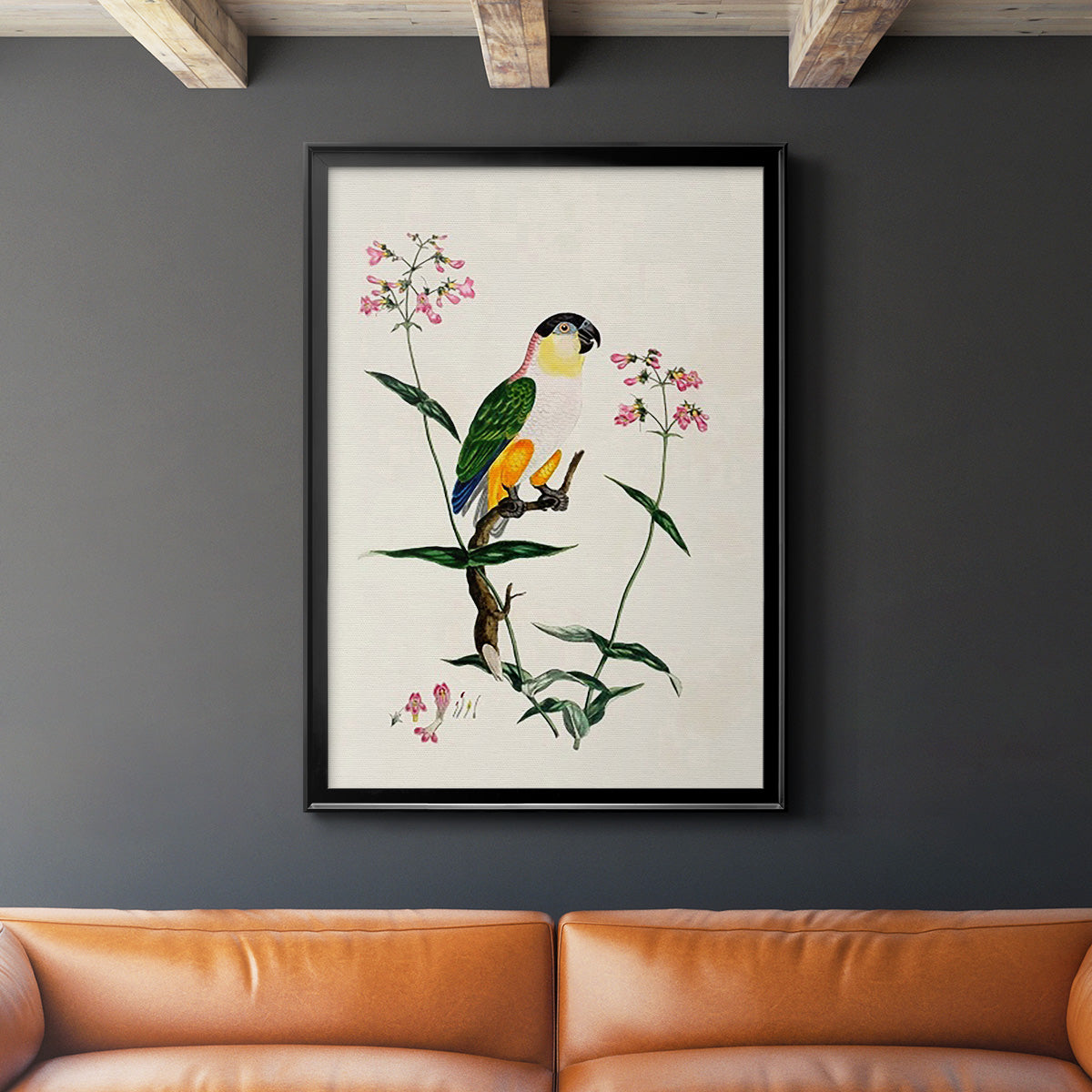 Bird in Habitat IV - Modern Framed Canvas Print