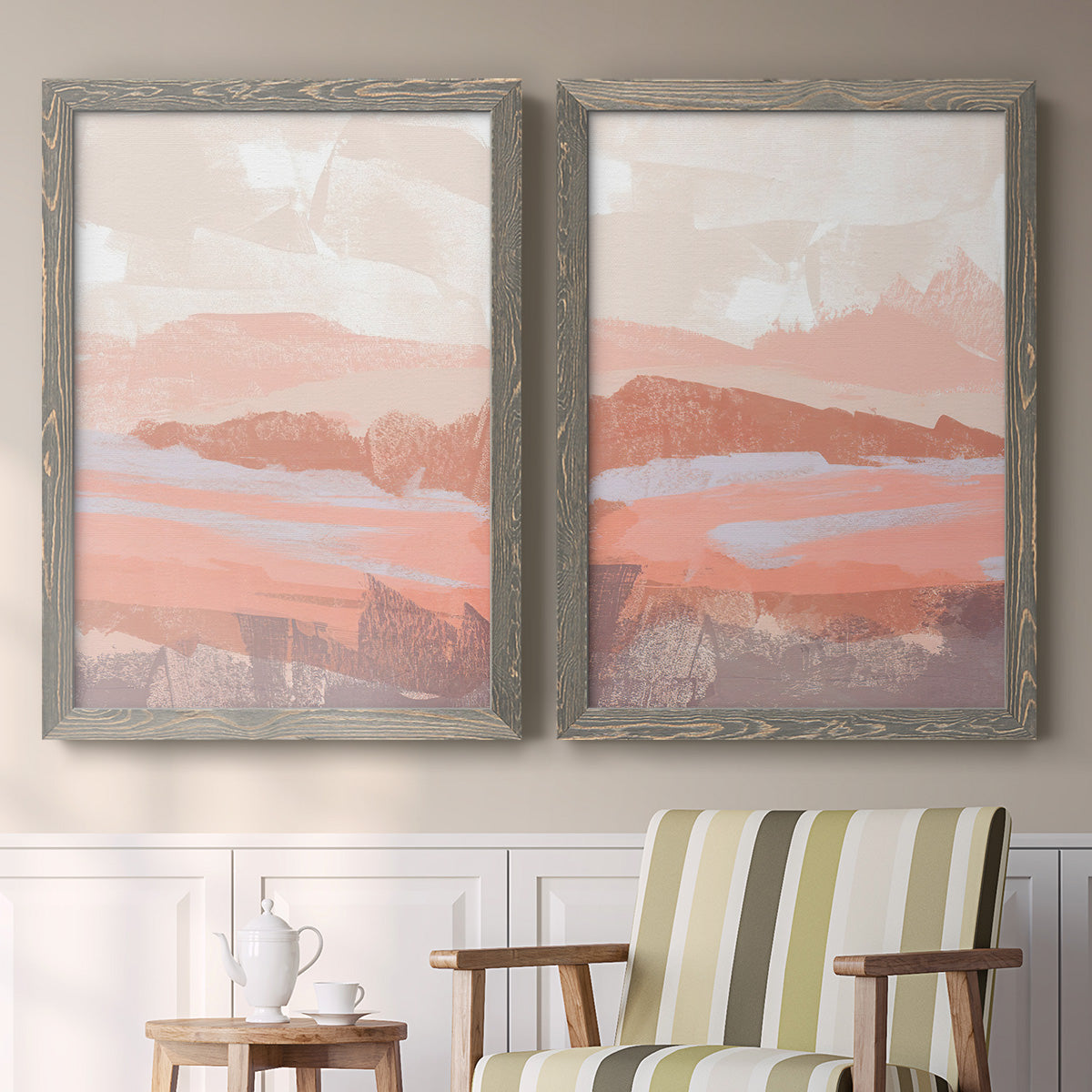 Dusty Desert I - Premium Framed Canvas 2 Piece Set - Ready to Hang