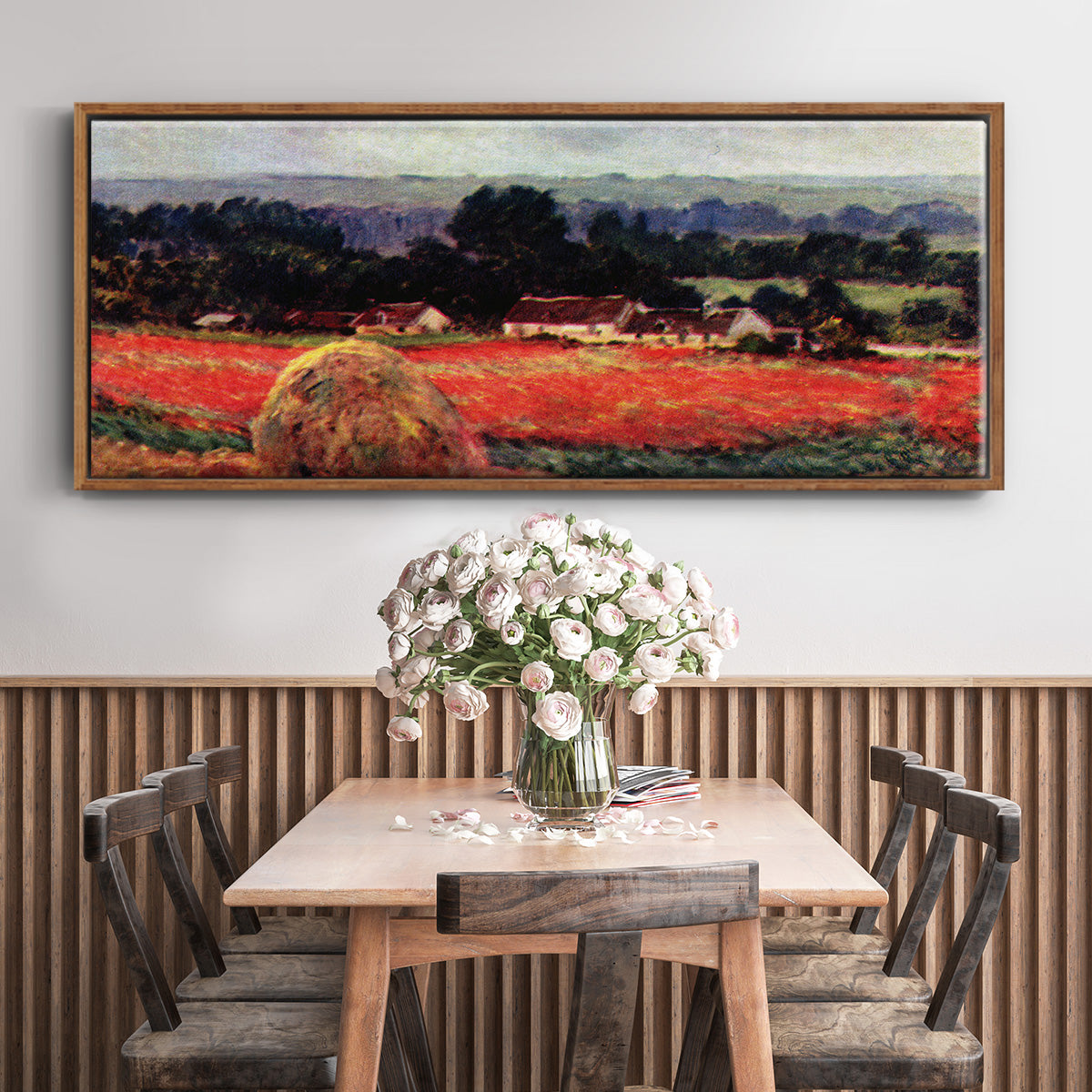 The Poppy Blumenfeld (The Barn) - Floater Framed Canvas Print