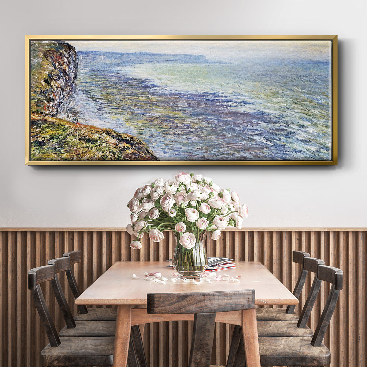 Seascape Near Fecamp, 1881 - Floater Framed Canvas Print