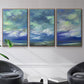 Island Dusk - Framed Premium Gallery Wrapped Canvas L Frame 3 Piece Set - Ready to Hang