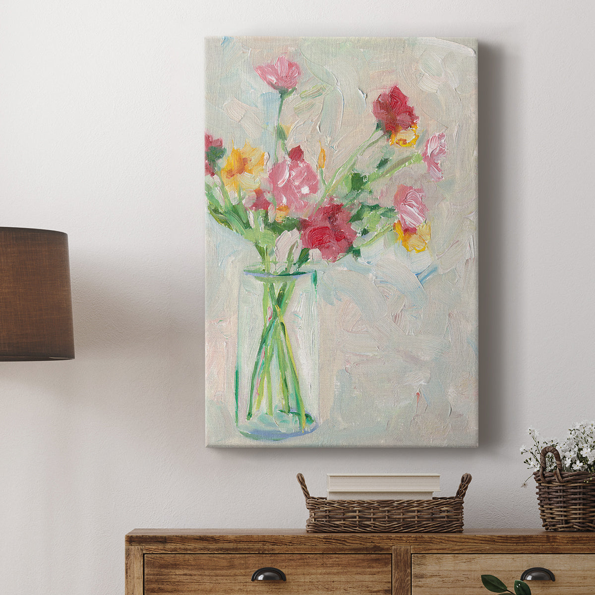 Painterly Soft Bouquet I - Canvas Art Print