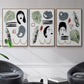 Collected Mindfulness I - Framed Premium Gallery Wrapped Canvas L Frame 3 Piece Set - Ready to Hang