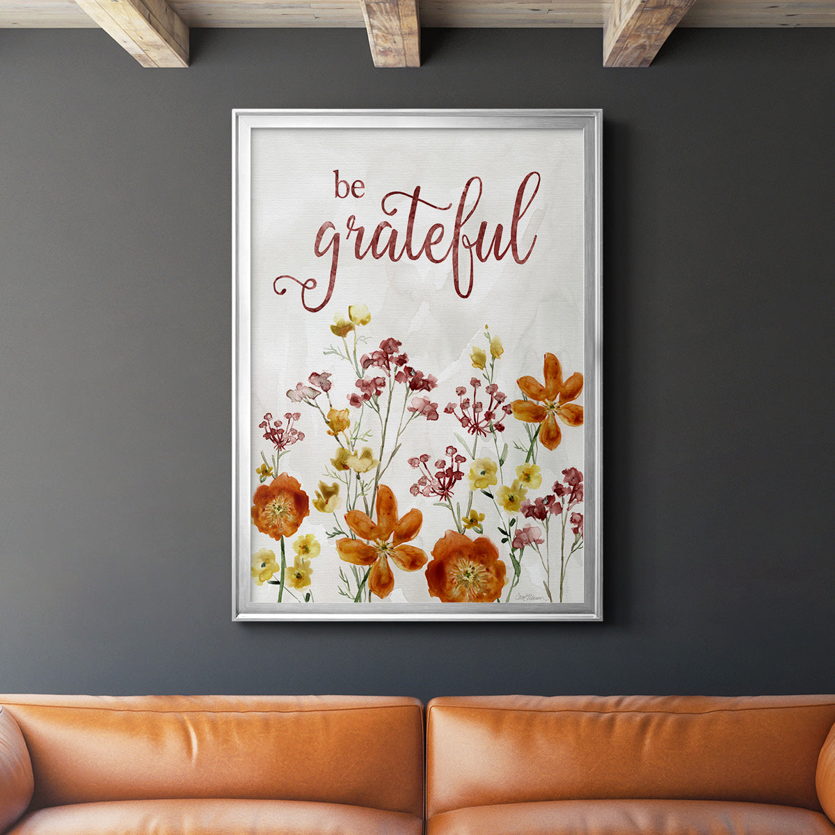 Grateful Catalina Bouquet - Modern Framed Canvas Print