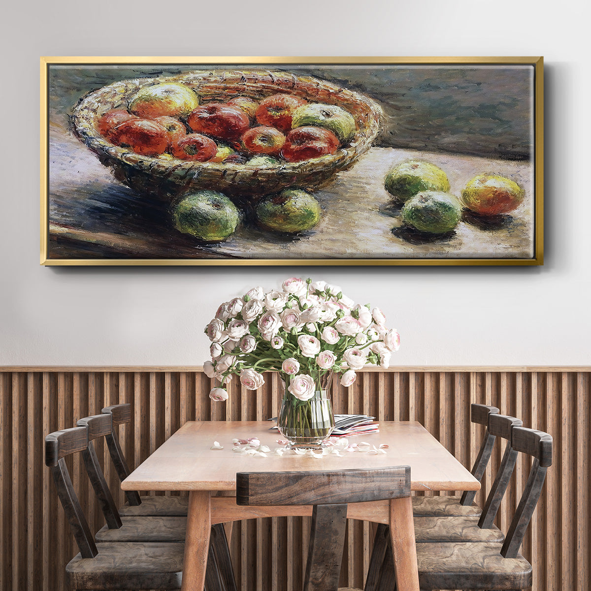 The Plate with Apples, 1880 - Floater Framed Canvas Print