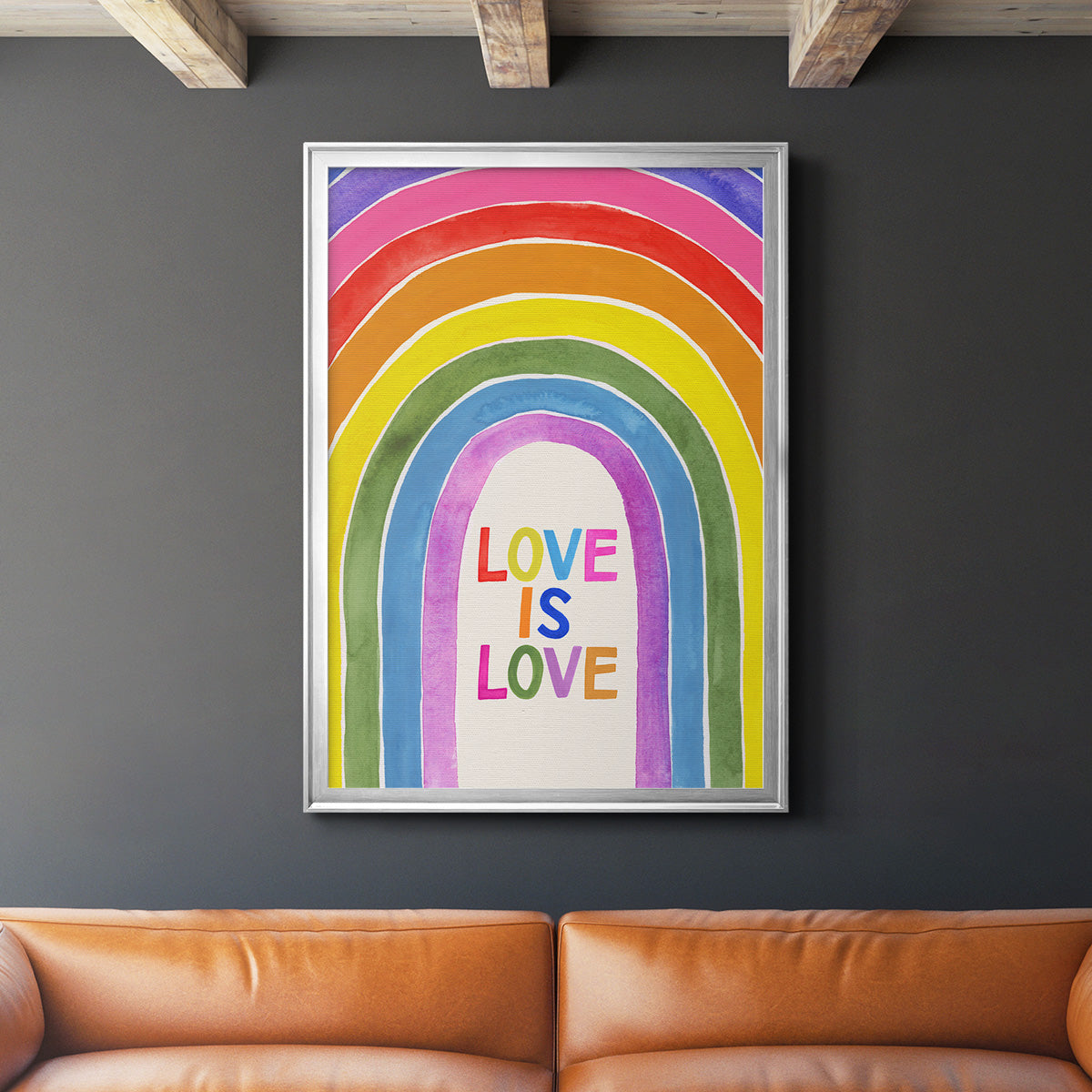 Love Loudly Collection B - Modern Framed Canvas Print