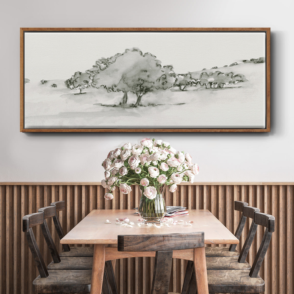 Scenic Scribble II - Floater Framed Canvas Print