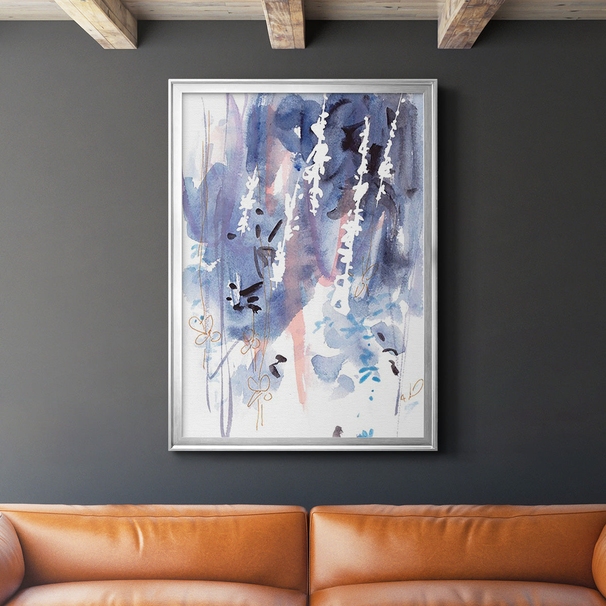 Late Night Breeze III - Modern Framed Canvas Print