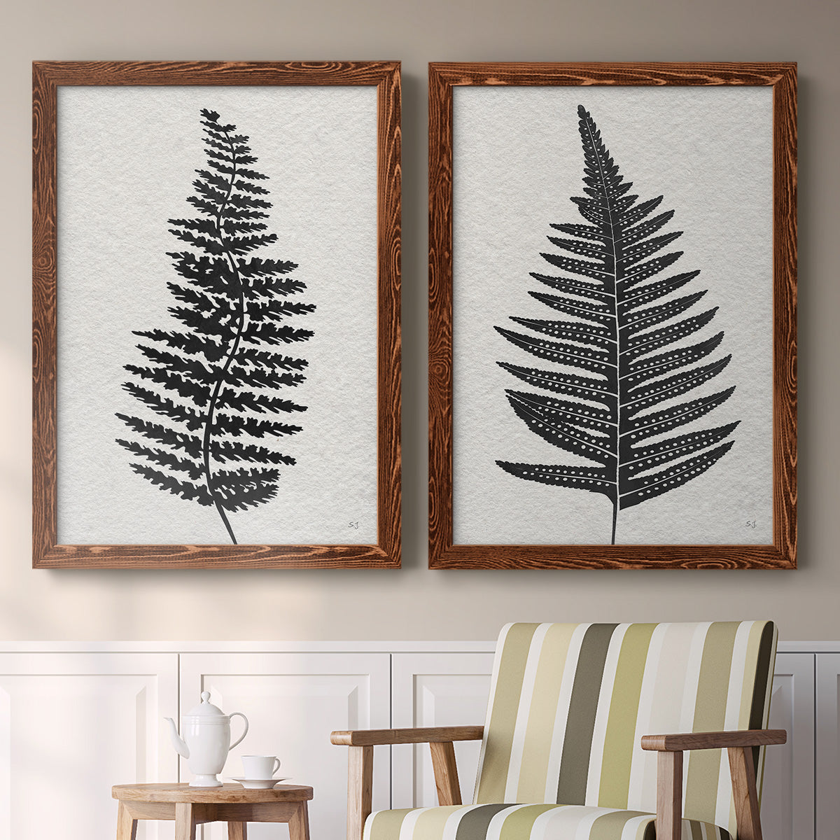 Forest Fern III - Premium Framed Canvas 2 Piece Set - Ready to Hang