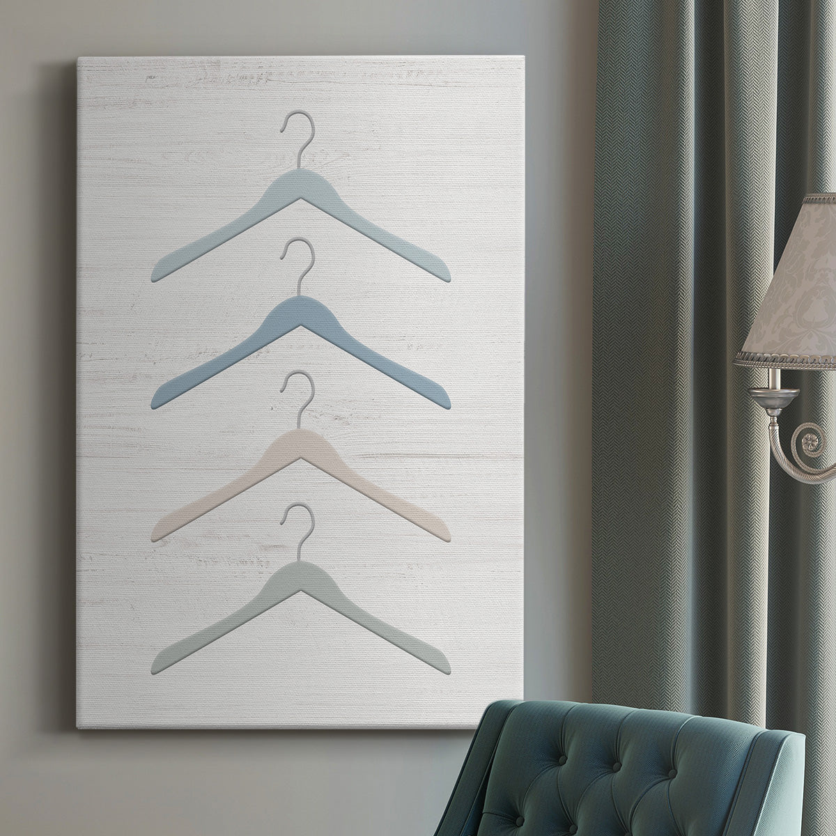 Laundry Hangers Premium Gallery Wrapped Canvas - Ready to Hang