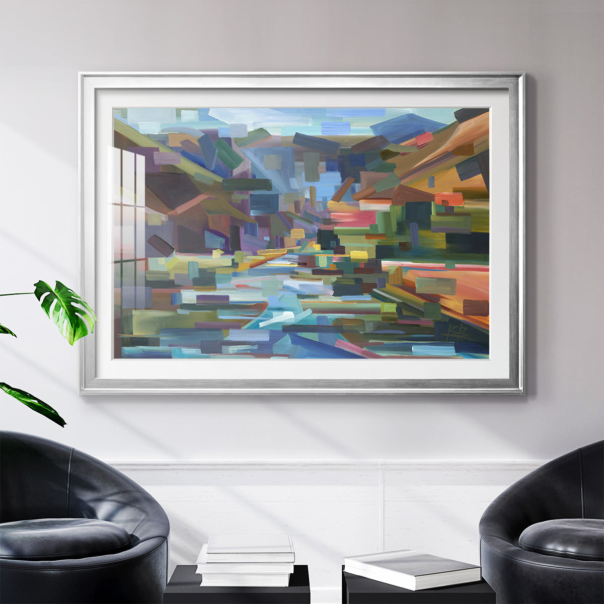 Pieces of Yakima Canyon - Modern Framed Art Print