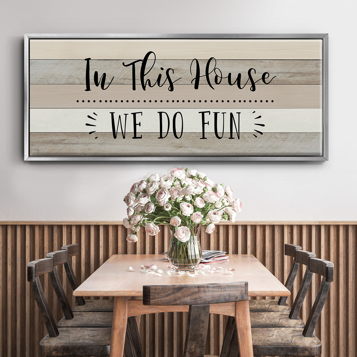 We Do Fun - Floater Framed Canvas Print