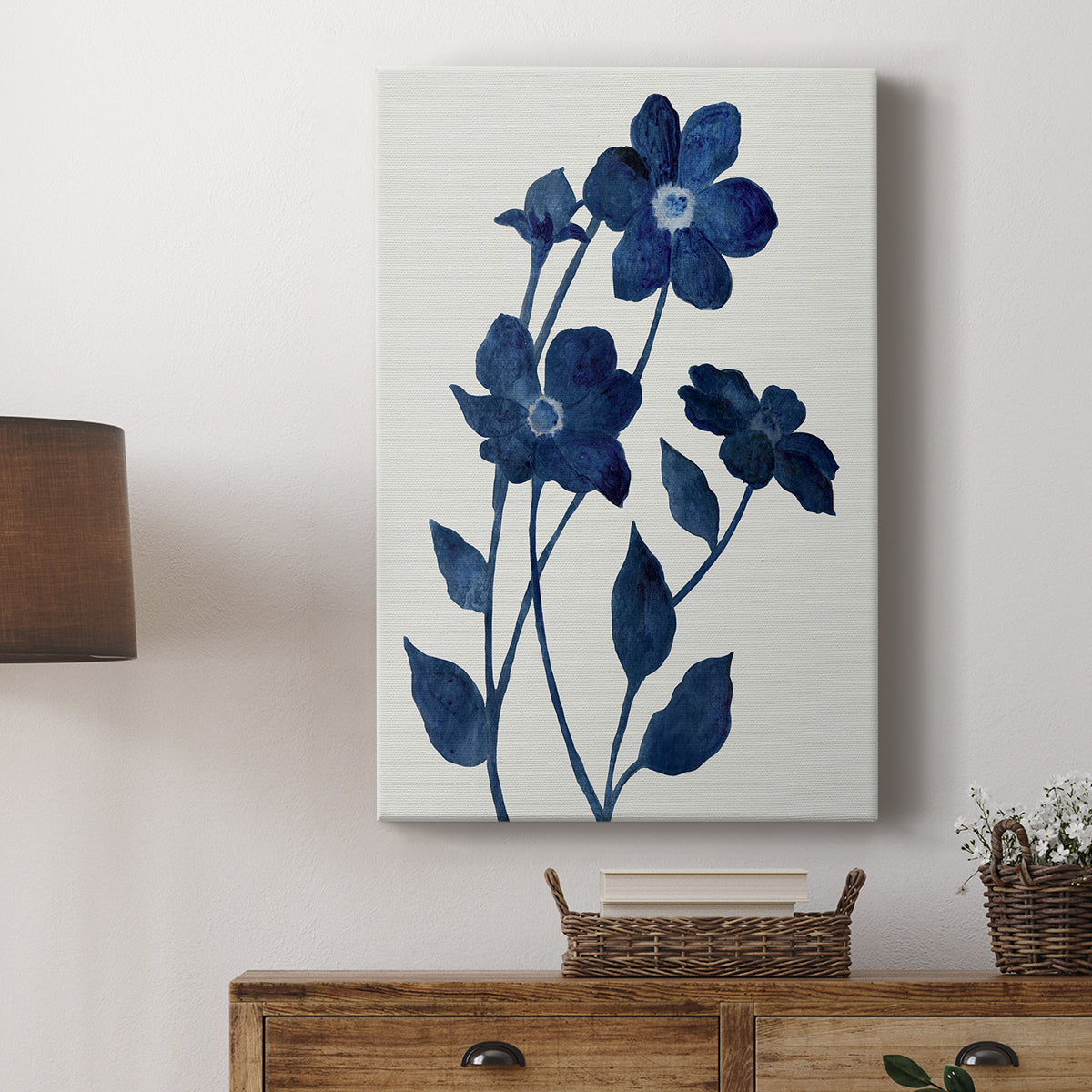Indigo Bloom II - Canvas Art Print