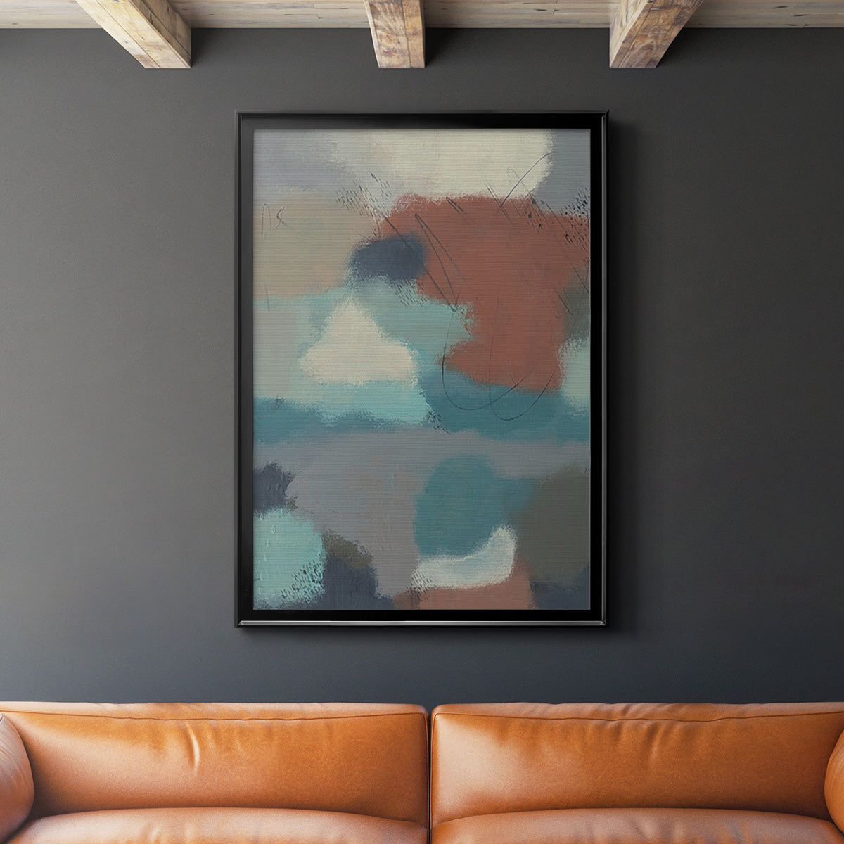 Floating By I - Modern Framed Canvas Print