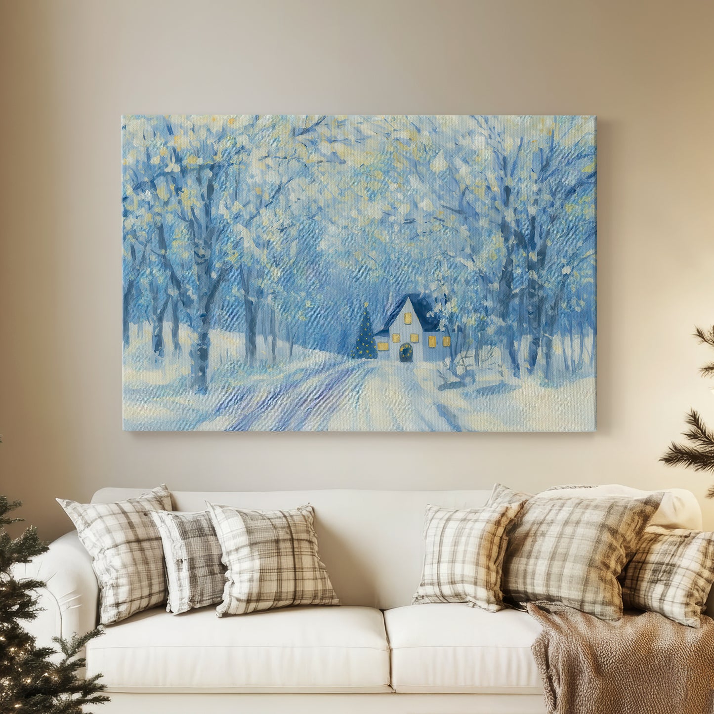 Icy Manger at Twilight - Canvas Art Print