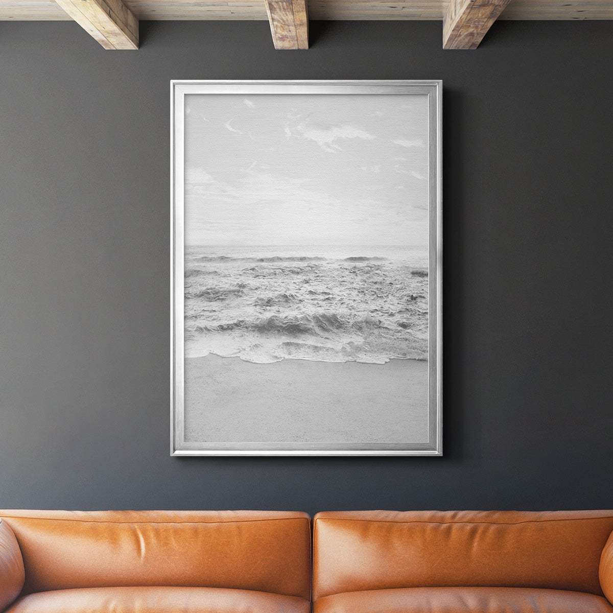 Gentle Tides I - Modern Framed Canvas Print