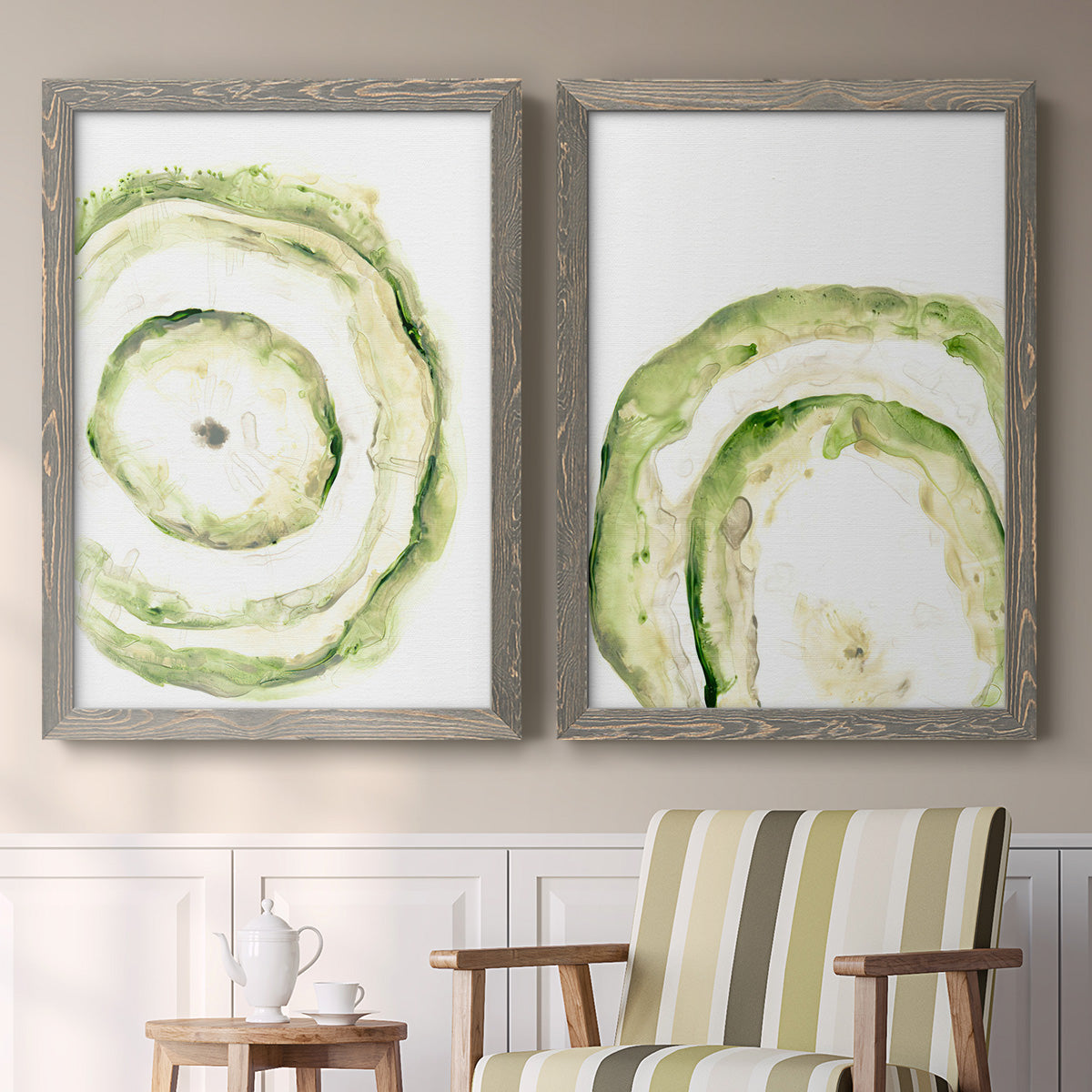 Lichen Halo III - Premium Framed Canvas 2 Piece Set - Ready to Hang