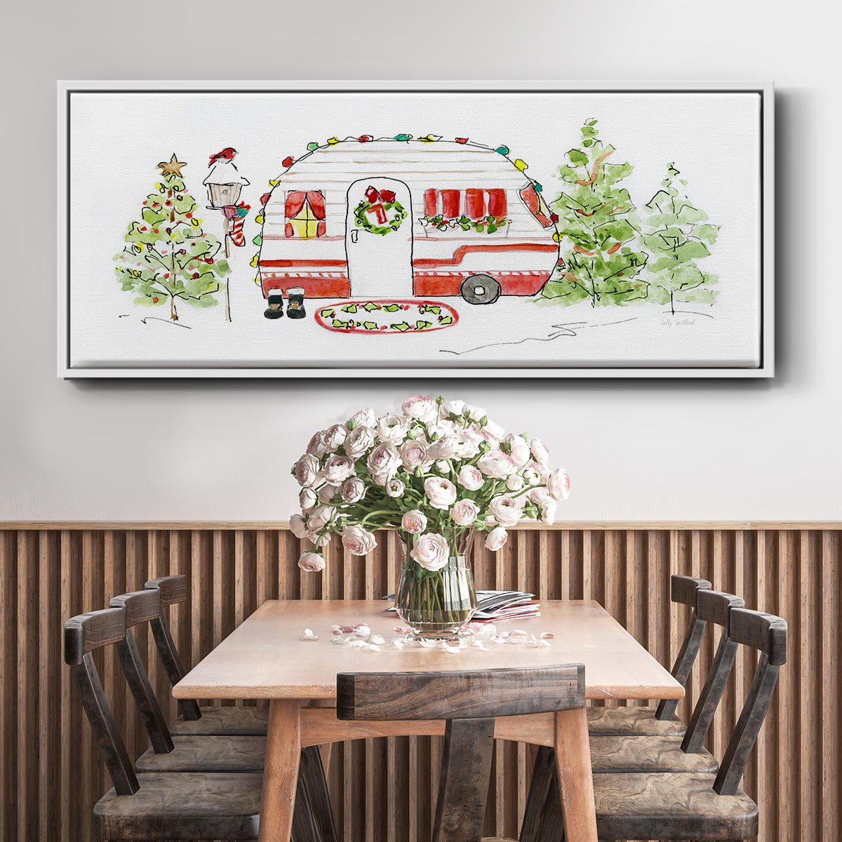 Holiday Camper I - Floater Framed Canvas Print
