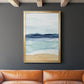 Watercolor Ocean Horizon II - Modern Framed Canvas Print