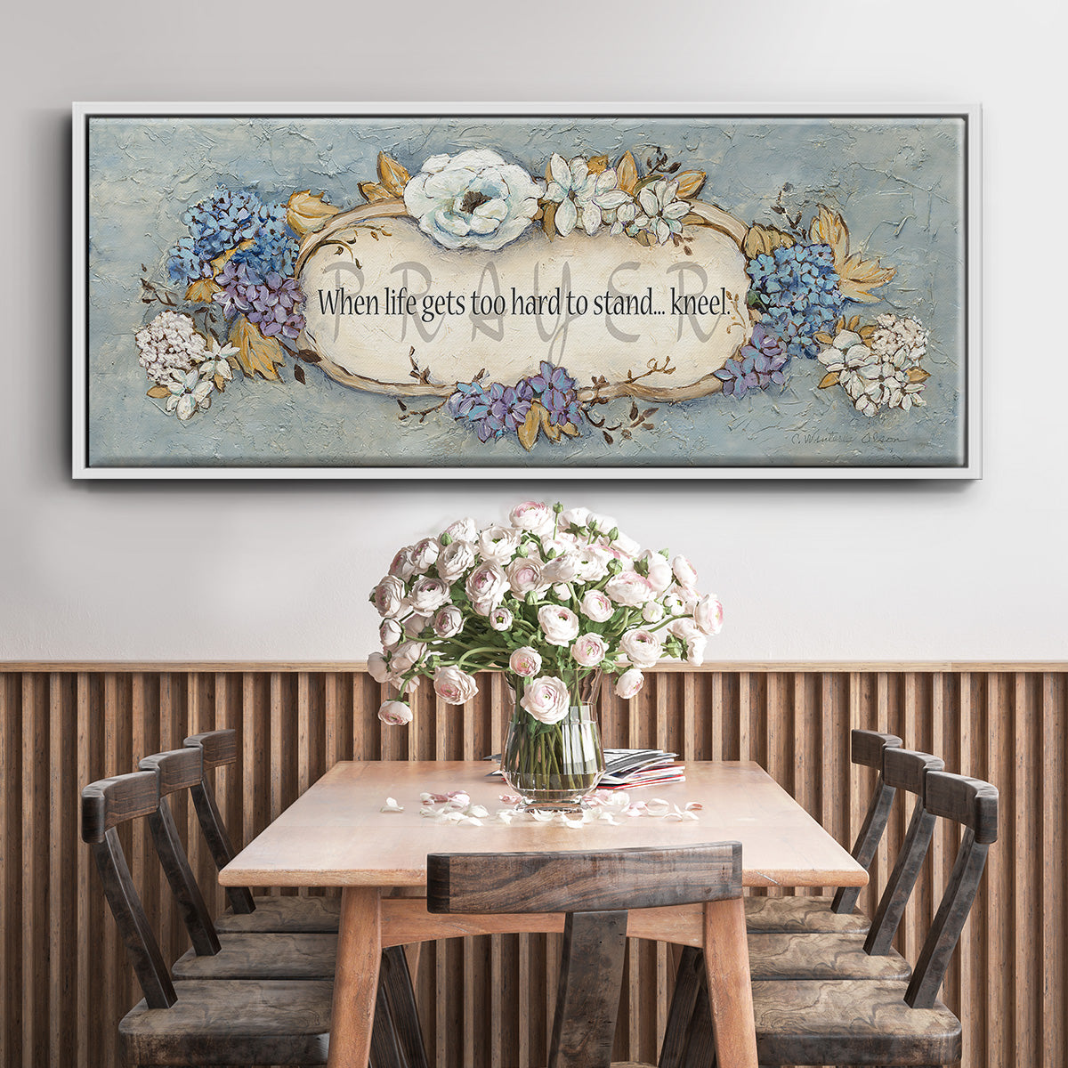 Prayer - Floater Framed Canvas Print