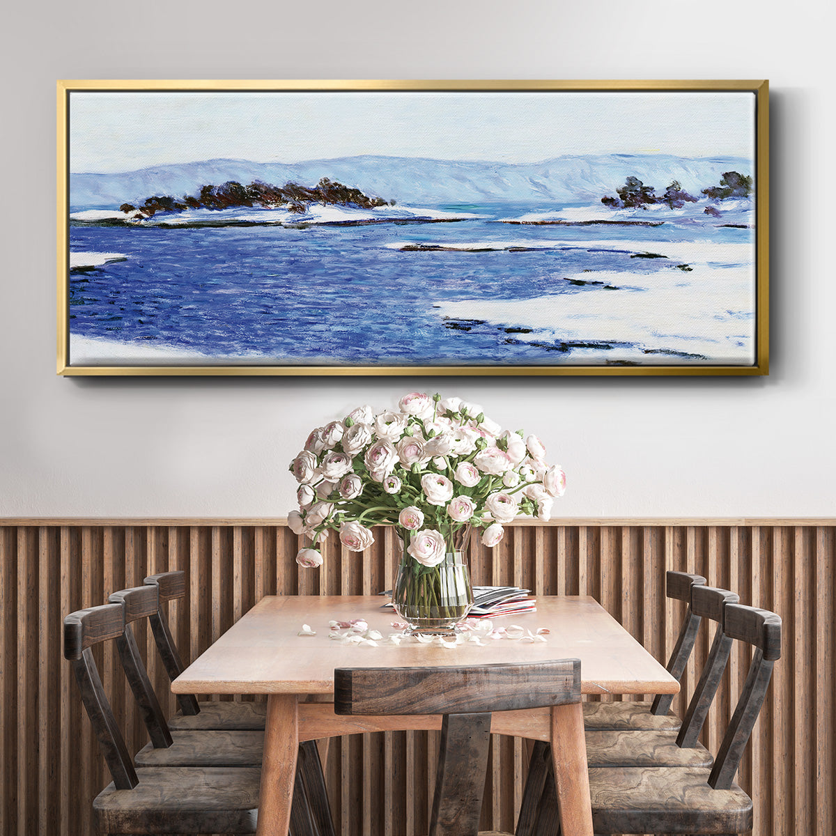 The Banks of the Fjord at Christiania, 1895 - Floater Framed Canvas Print