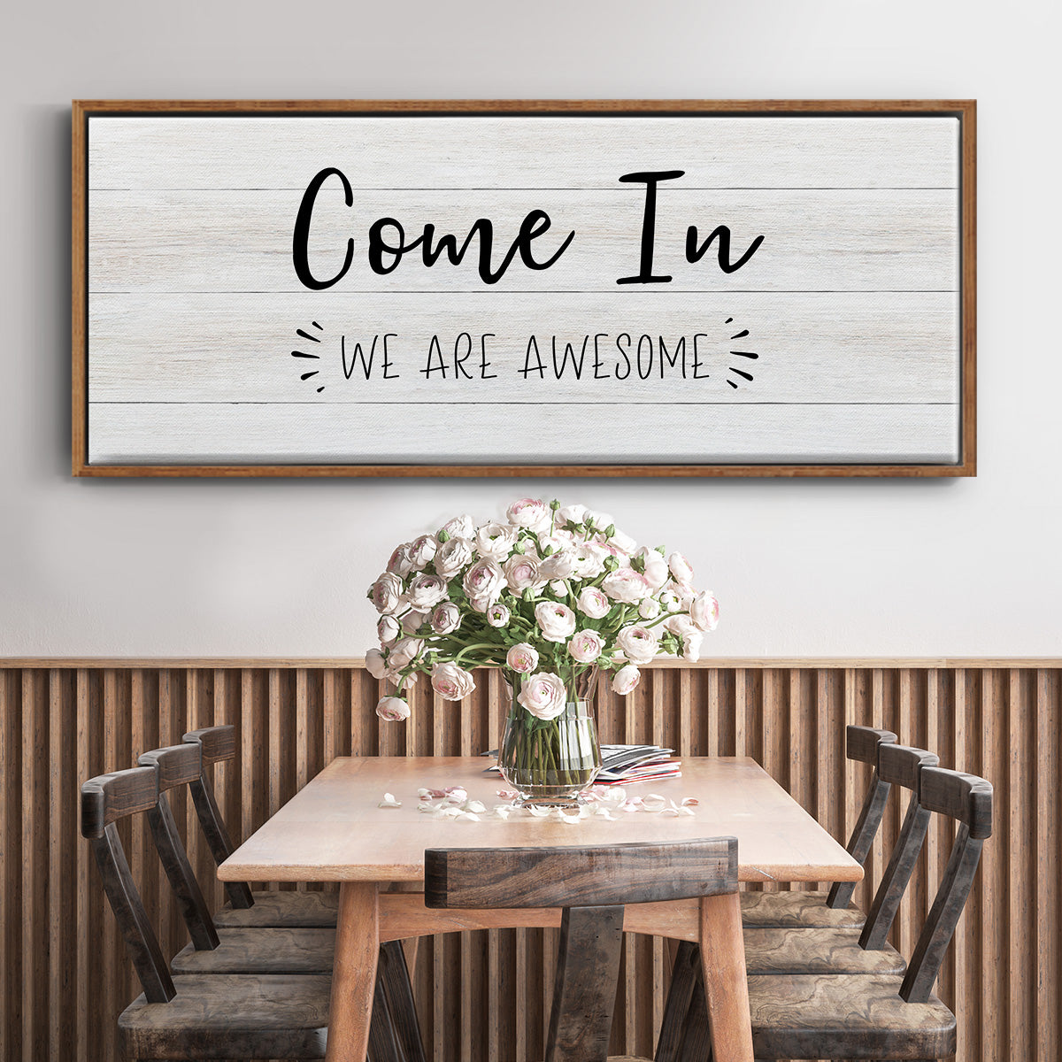 Come In - Floater Framed Canvas Print