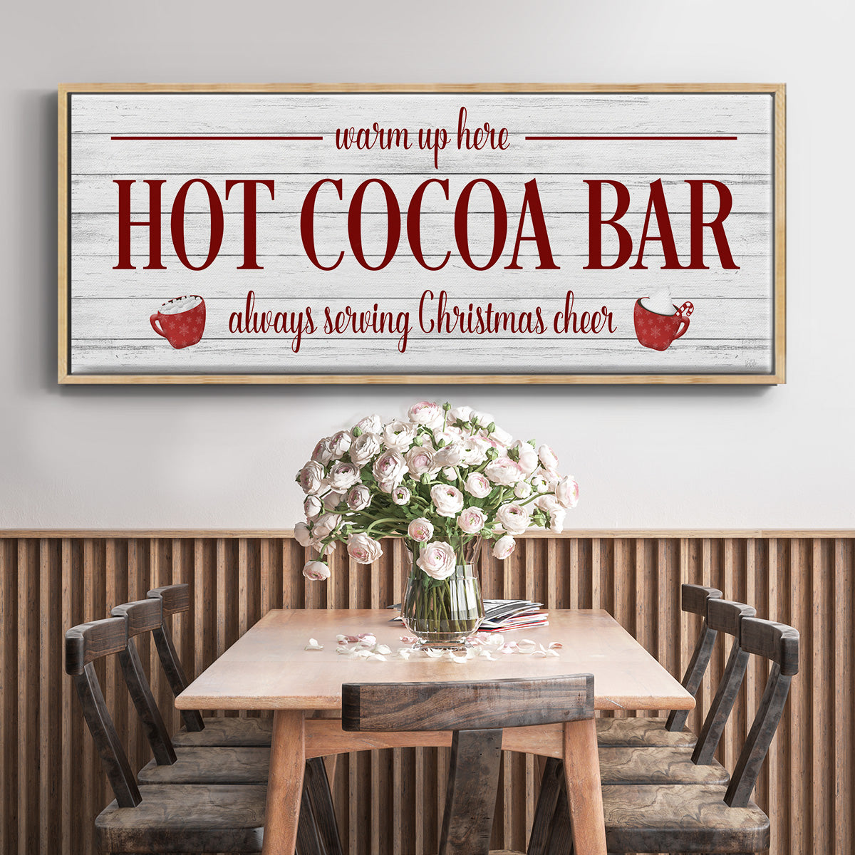 Hot Cocoa Bar - Floater Framed Canvas Print
