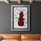 Checkered Snowman II - Modern Framed Canvas Print